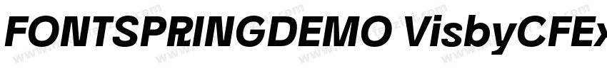 FONTSPRINGDEMO VisbyCFExtraBoldRegu字体转换